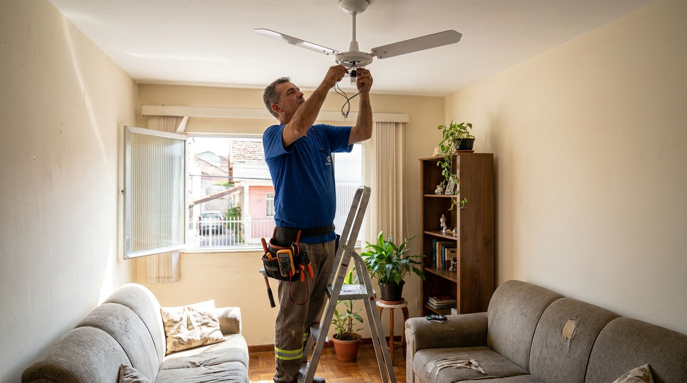 Instalacao de ventilador de teto em Sete Lagoas‑MG